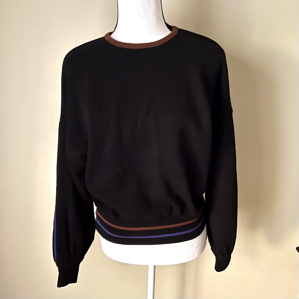 Vintage black stylish tuttamaglia gispa woolen sweater, M